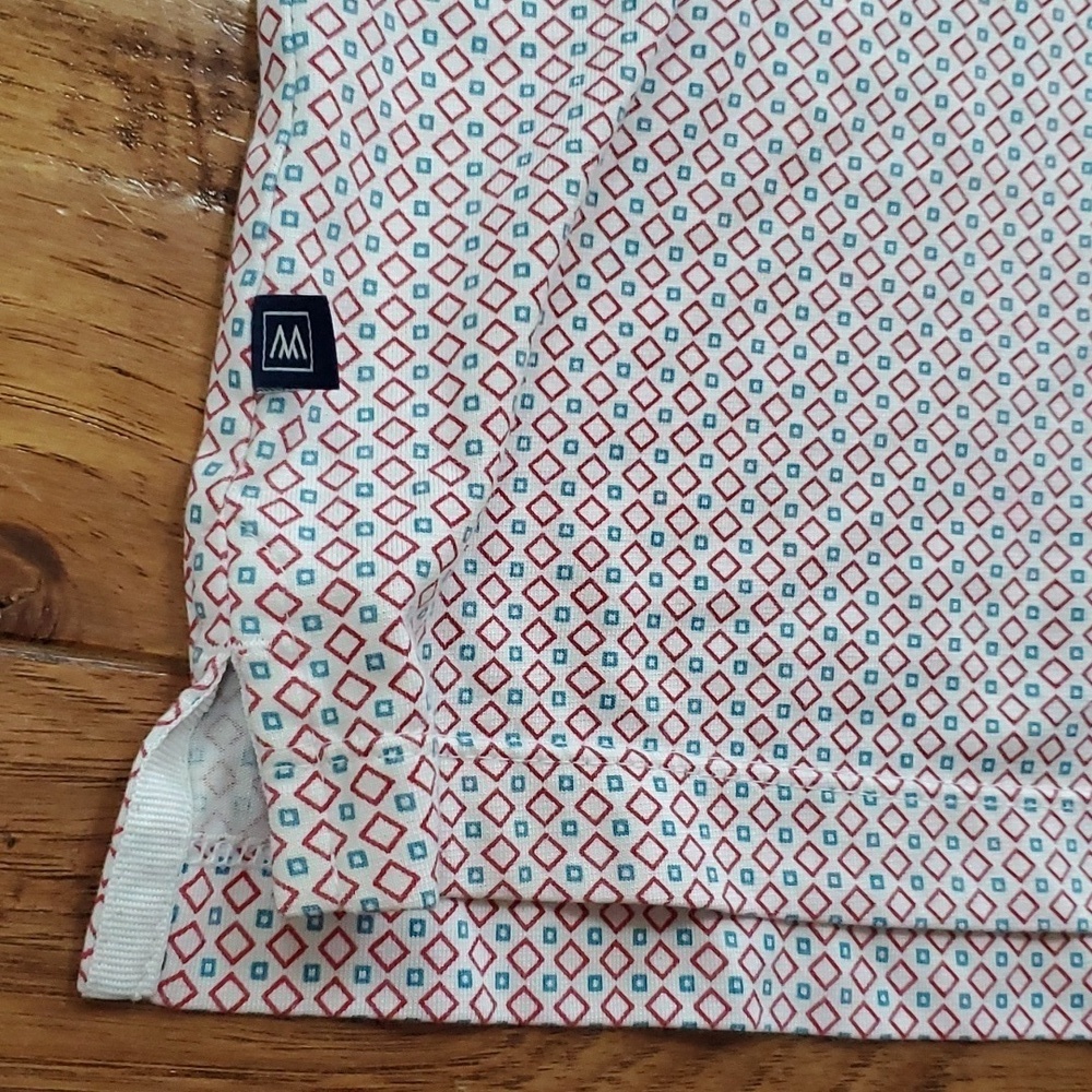 Mizzen+Main geometric diamond square golf polo - Picture 4 of 8